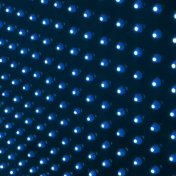 Cruz de veterinaria LED monocolor azul - 50x50cm - Doble cara - Exterior