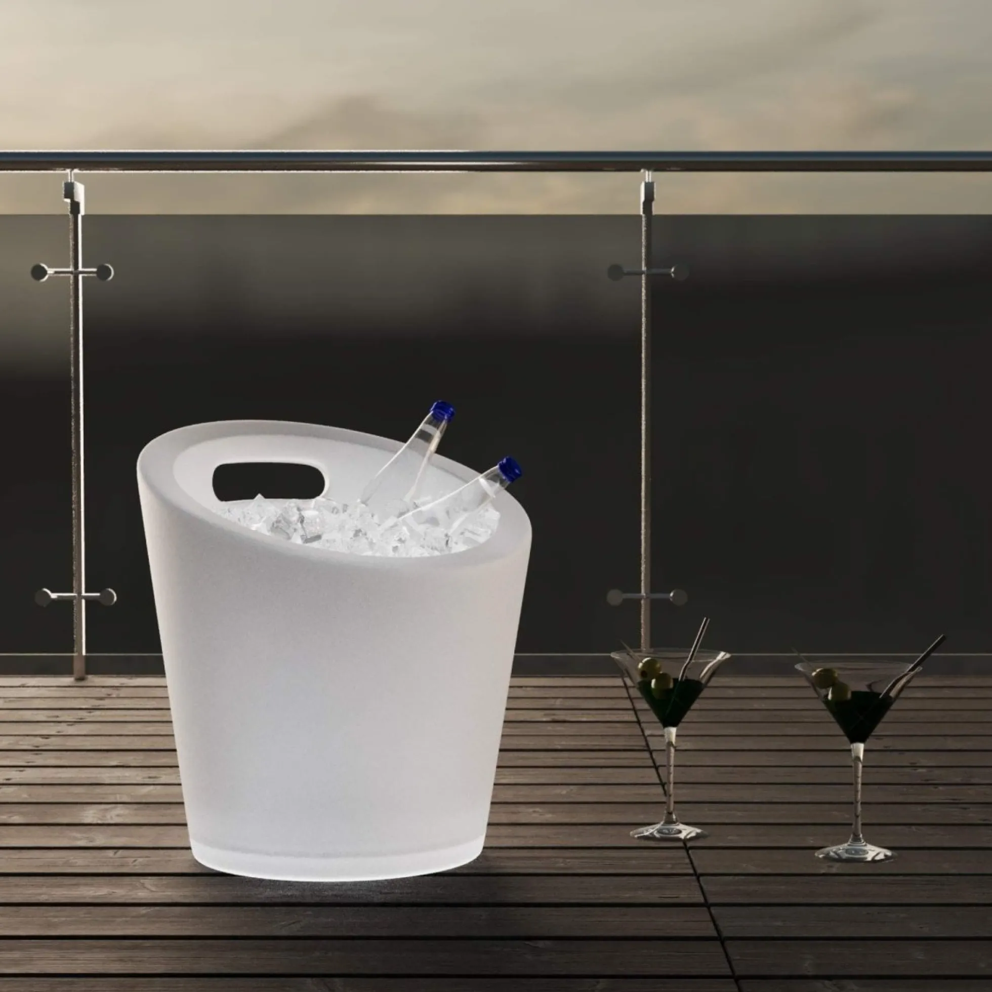 Cubitera LED RGBW - 6W - Ø 29 cm - Recargable