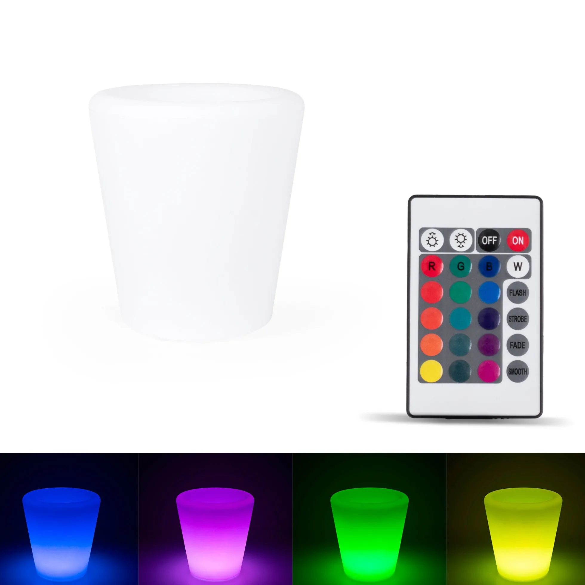 Cubitera LED RGBW - 6W - 29 x Ø 28cm - Recargable