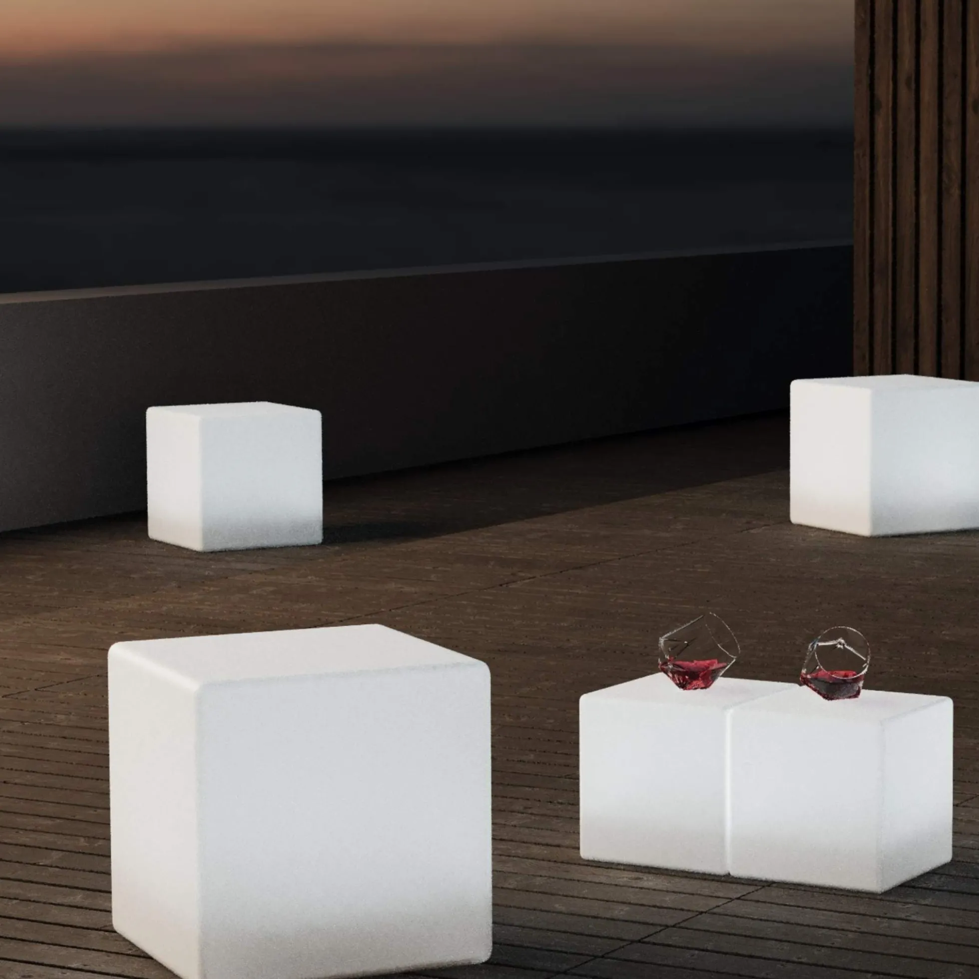 Cubo luminoso LED RGBW - 6W - Recargable