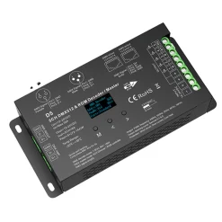 Decodificador DMX512 12-24V DC - 6A/ canal - 5 Canales - Pantalla OLED