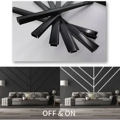 Difusor negro para perfiles de tira LED de 17mm (2m)