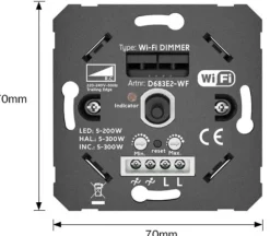 Dimmer Smart WIFI 200W Función Encendido/Apagado