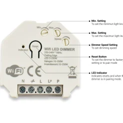 Dimmer SMART WIFI 250W Tuya APP - PUSH