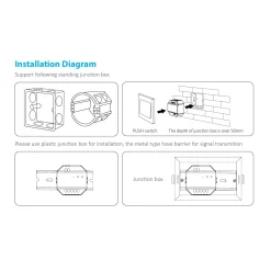 Dimmer TRIAC (WiFi + 2.4G + PUSH) - 300W - Mi Boxer - TRI-C1WR