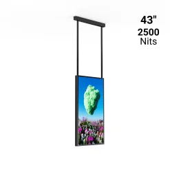 Display LCD FULL HD 43" para Escaparates con Soporte de techo - Alto Brillo 2500 NITS - Android
