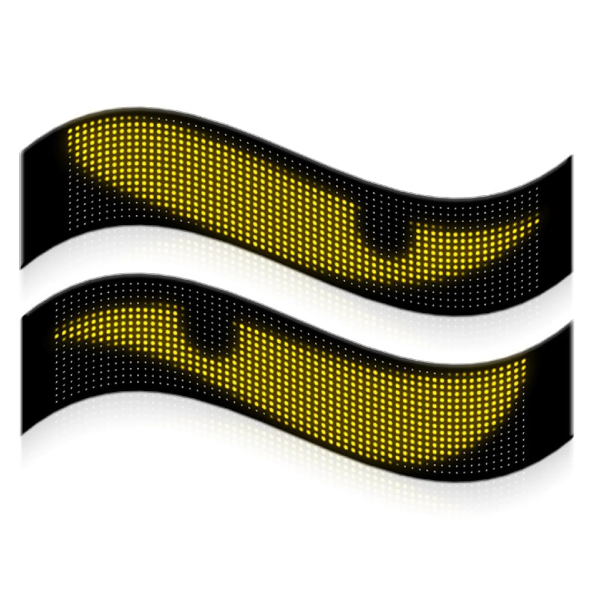 Display LED flexible doble - 12 x 59,5 cm - USB + Bluetooth + mando a distancia
