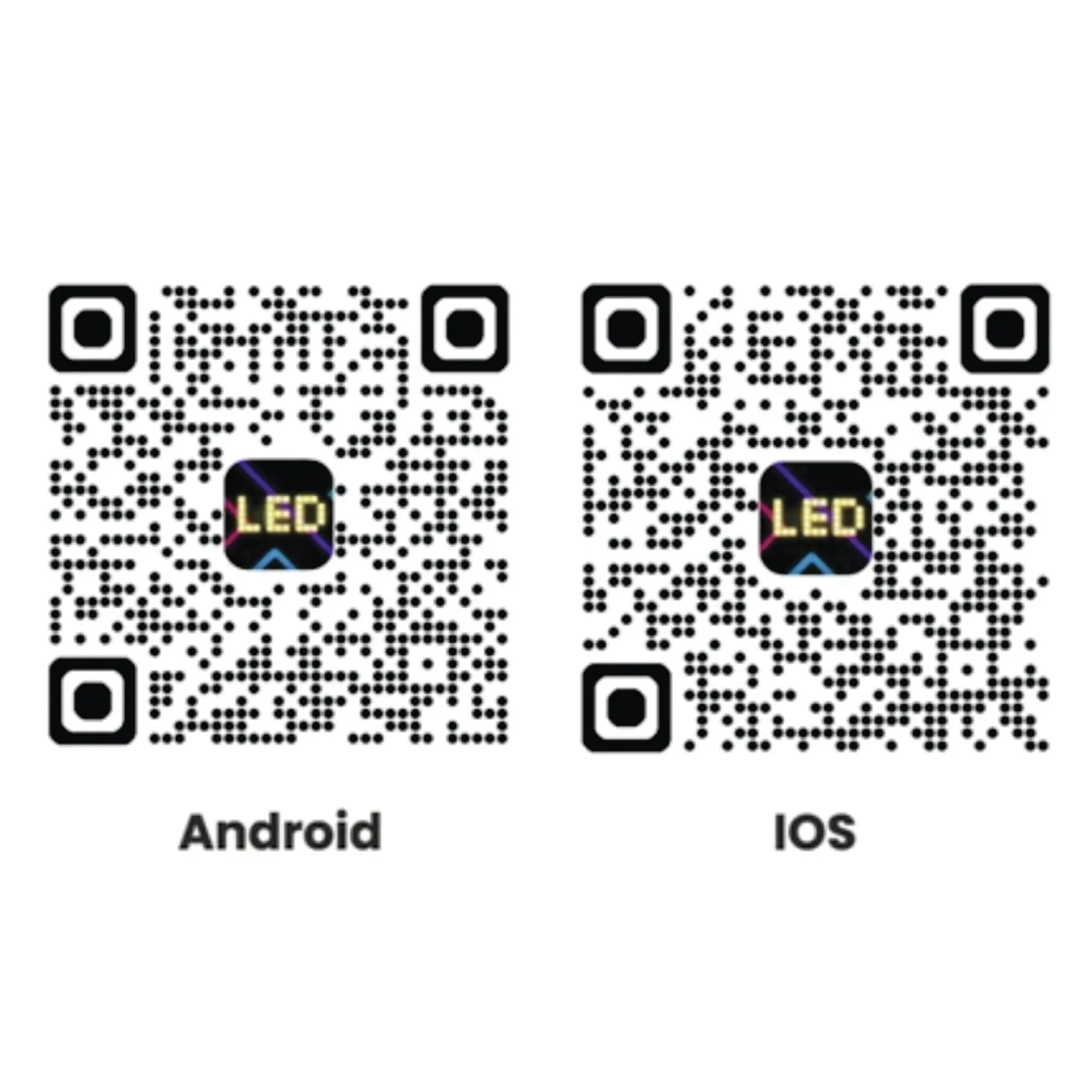 Display LED flexible doble - 12 x 59,5 cm - USB + Bluetooth + mando a distancia