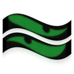 Display LED flexible doble - 12 x 59,5 cm - USB + Bluetooth + mando a distancia