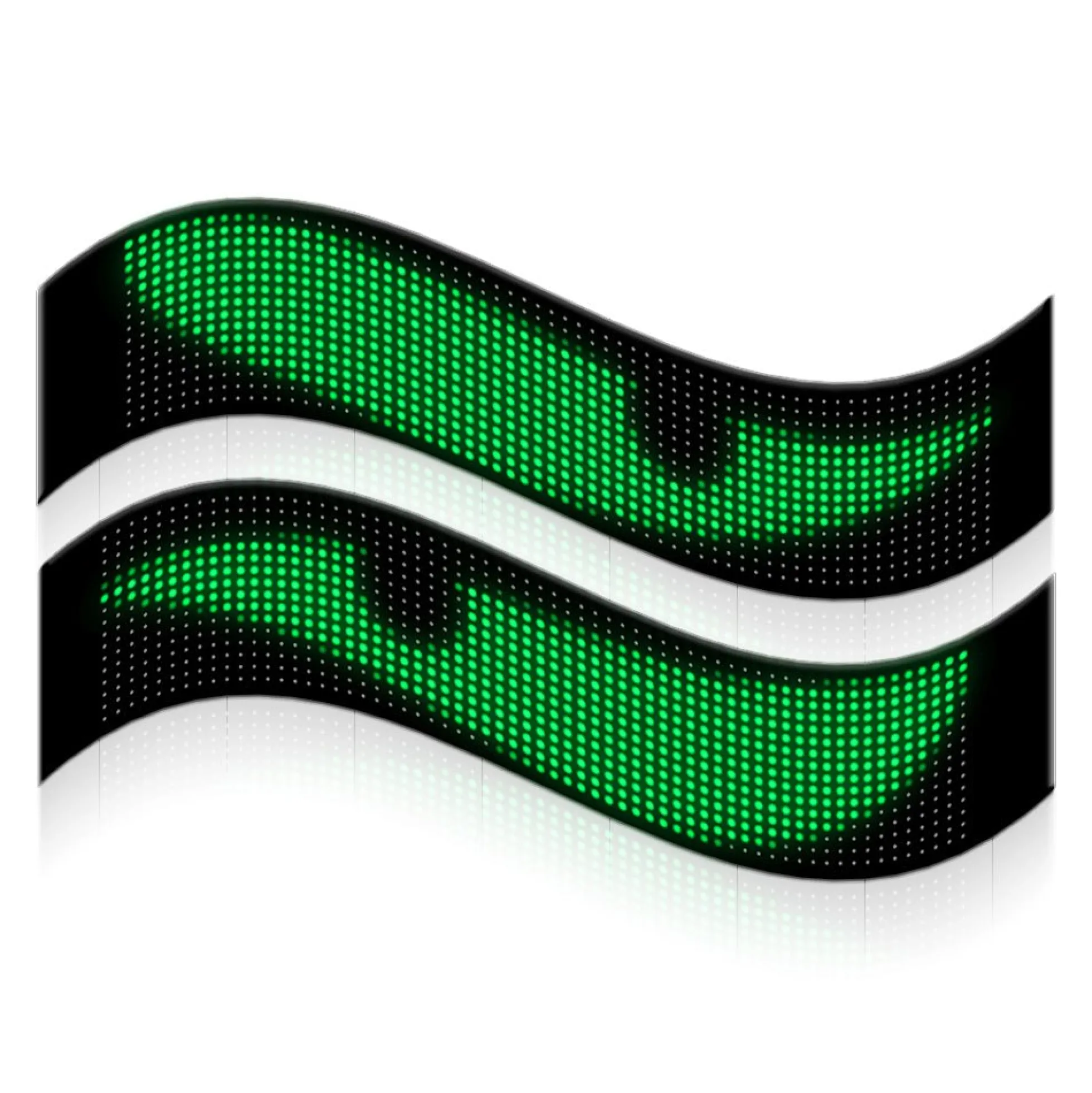 Display LED flexible doble - 12 x 59,5 cm - USB + Bluetooth + mando a distancia
