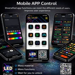 Display LED flexible programable - 12 x 59,5 cm - USB + Bluetooth + mando a distancia