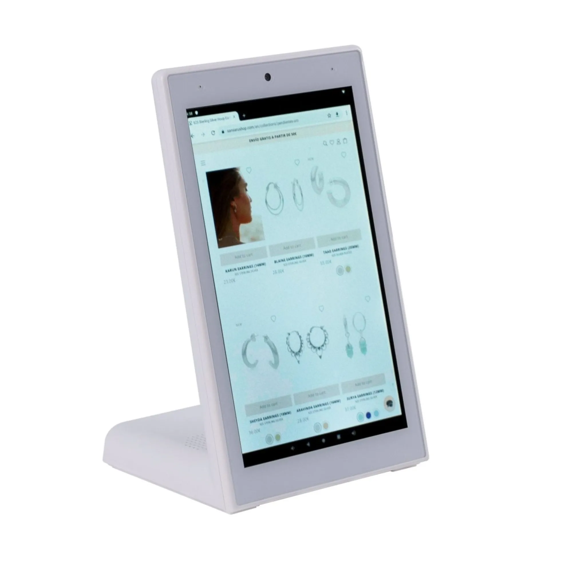 Display publicitario LCD de mesa 10.1'' con cámara - Táctil - Android 11