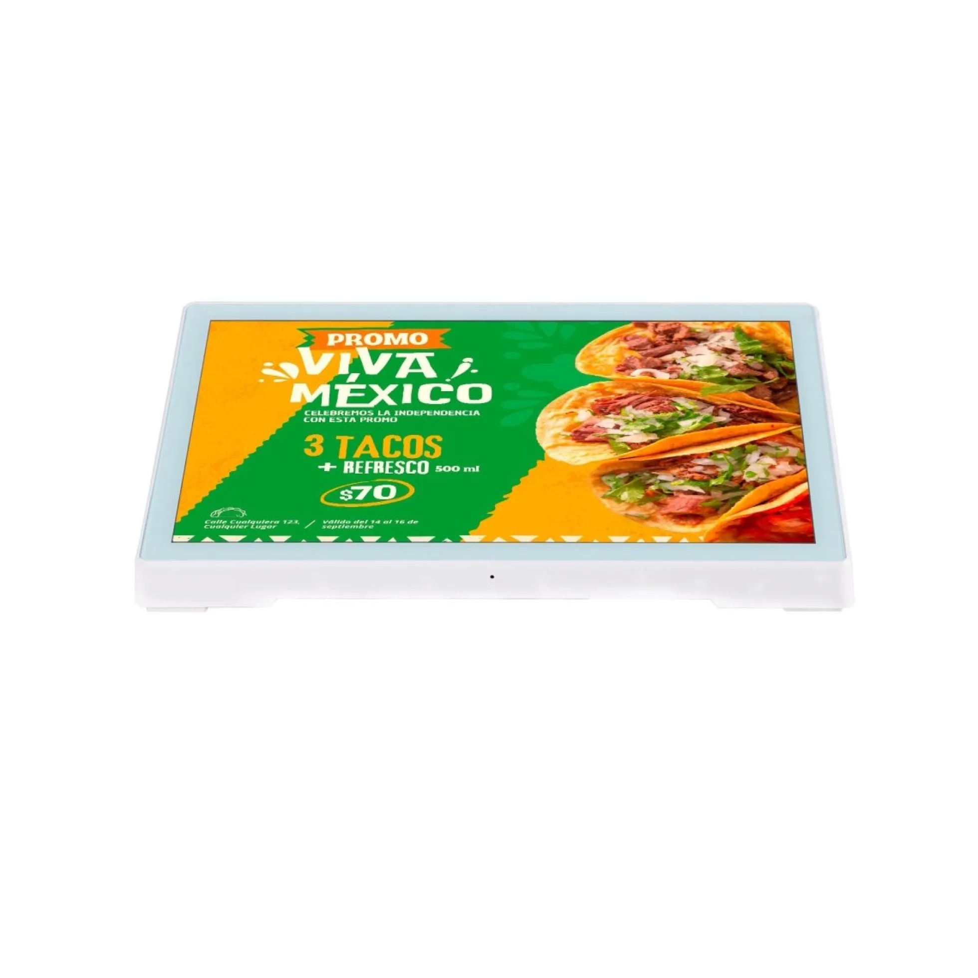 Display publicitario LCD de mesa 10.1'' - Pantalla horizontal - Táctil - Android 11