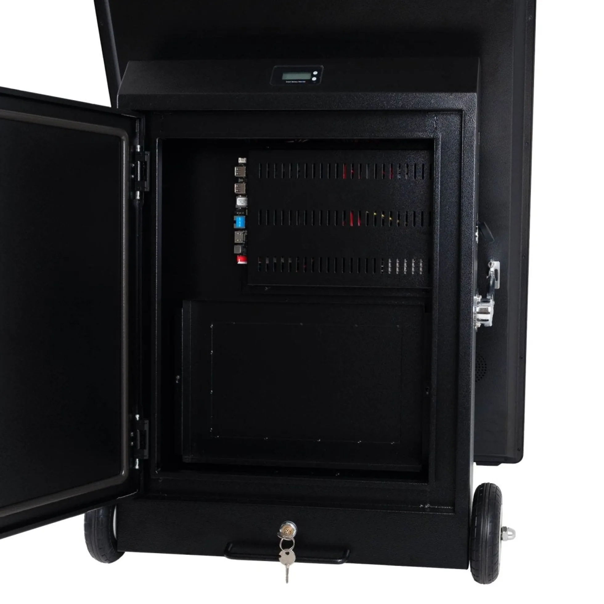 Display publicitario portátil 43'' para interior con ruedas y batería - LCD Full HD