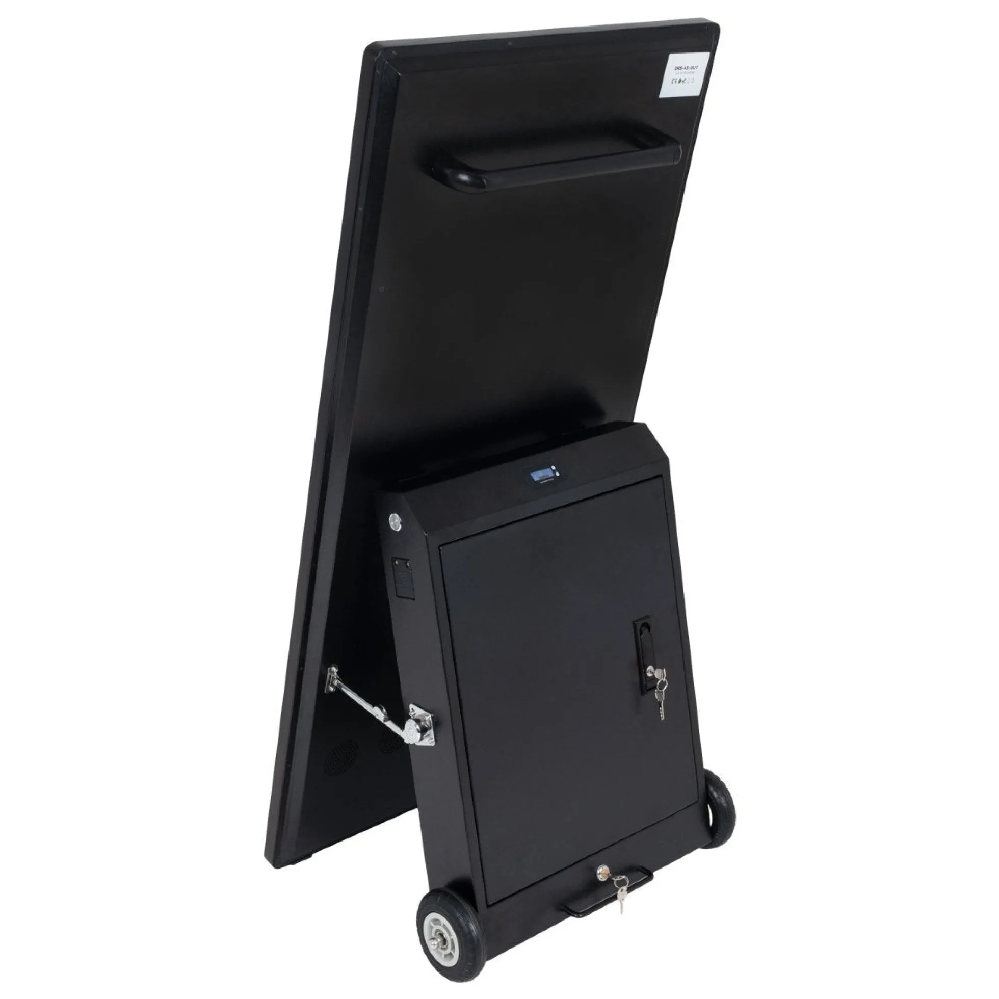 Display publicitario portátil 43'' para interior con ruedas y batería - LCD Full HD