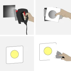 Downlight cuadrado de escayola 