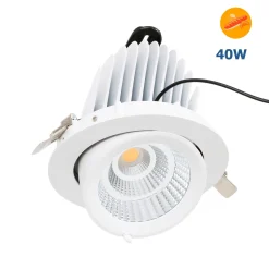 Downlight LED basculante empotrable - Chip especial para panaderías - 40W