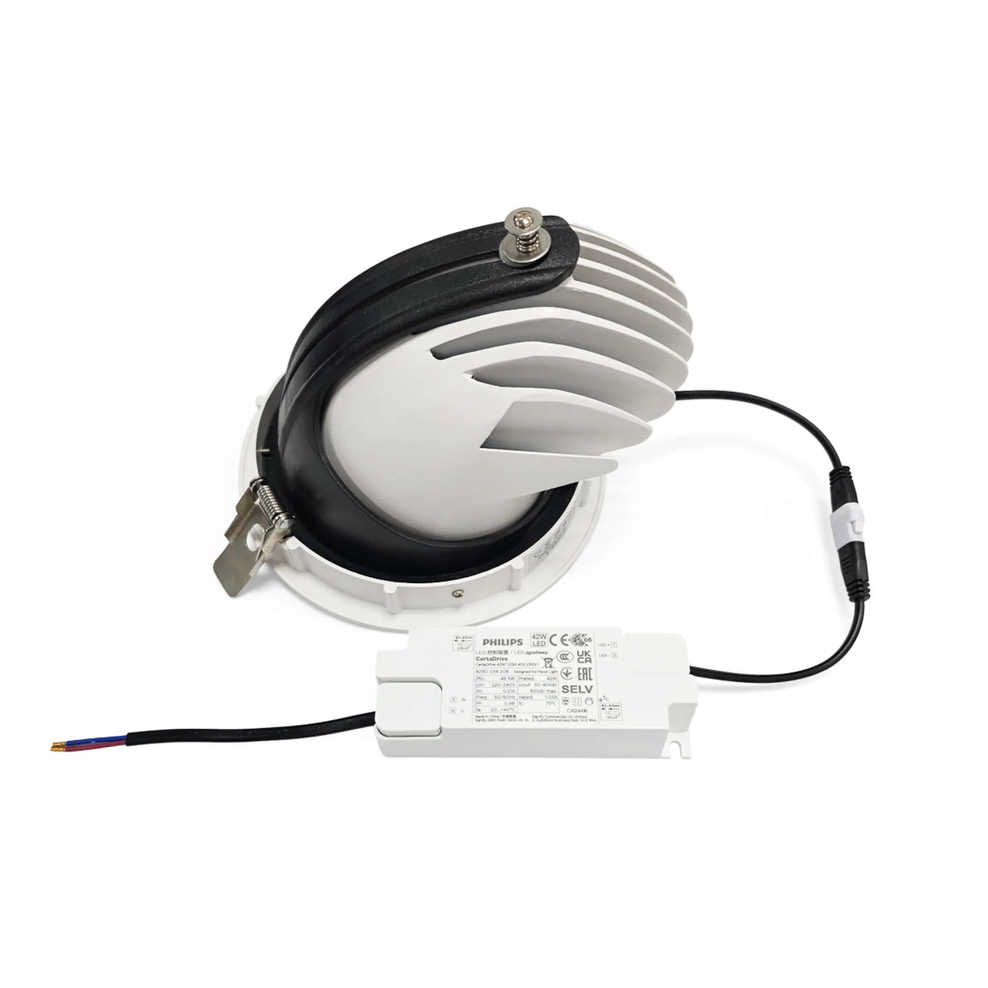Downlight LED basculante empotrable - Chip especial para panaderías - 40W