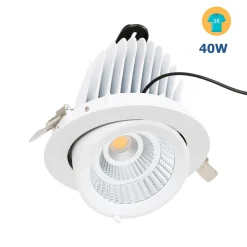 Downlight LED basculante empotrable - Chip especial para moda y retail - 40W