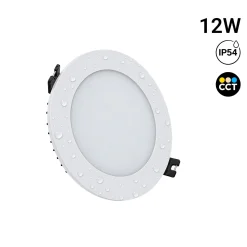 Downlight LED circular empotrable - CCT - 12W - Corte Ø 120 mm - IP54