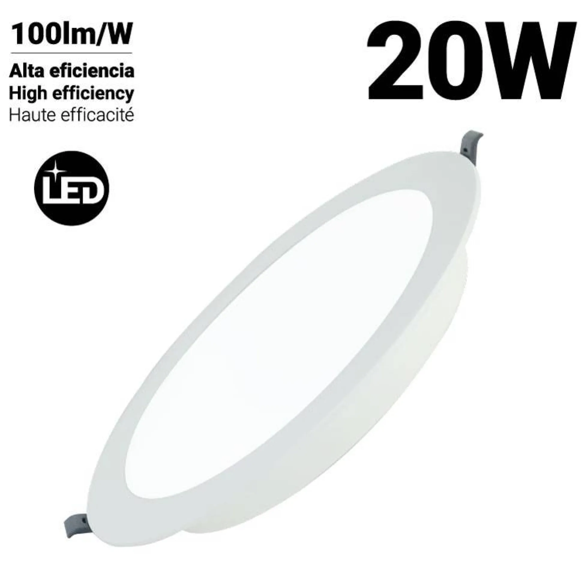 Downlight LED circular empotrable 20W - Corte Ø190mm