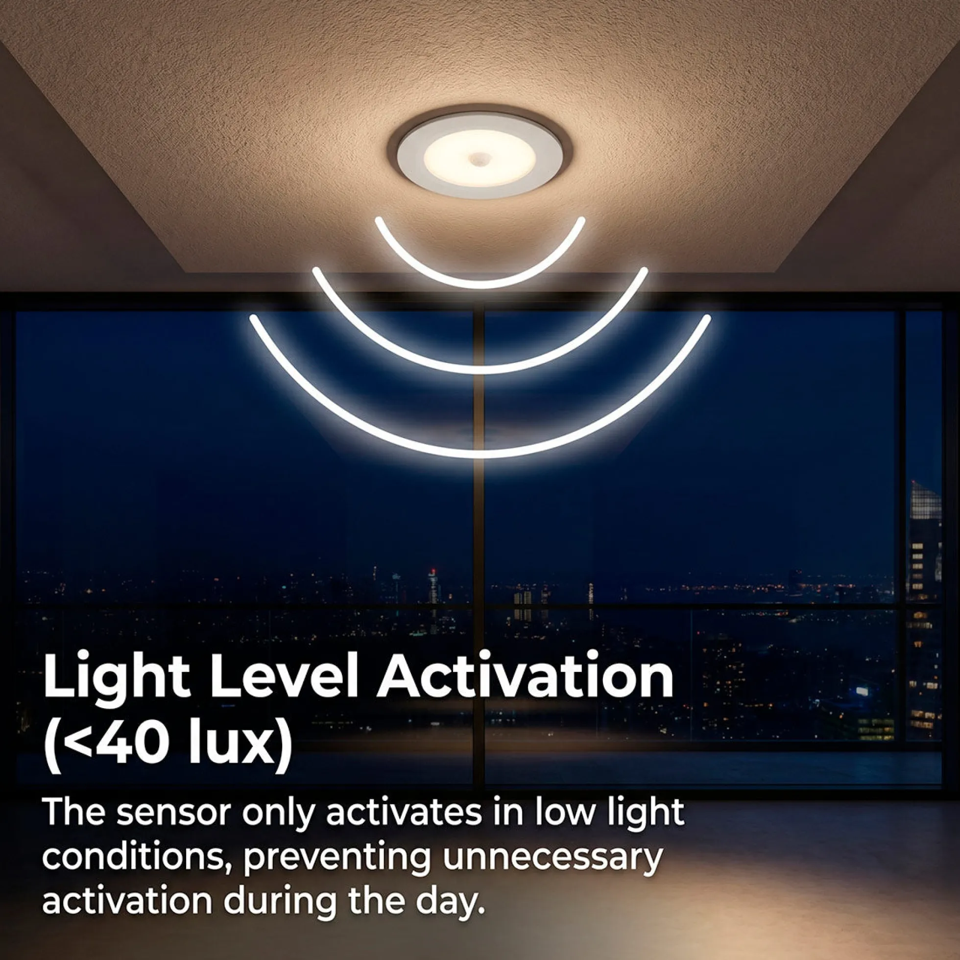 Downlight LED con sensor PIR "CLIO" - 8W - CCT - 700lm - Corte Ø85mm - IP54