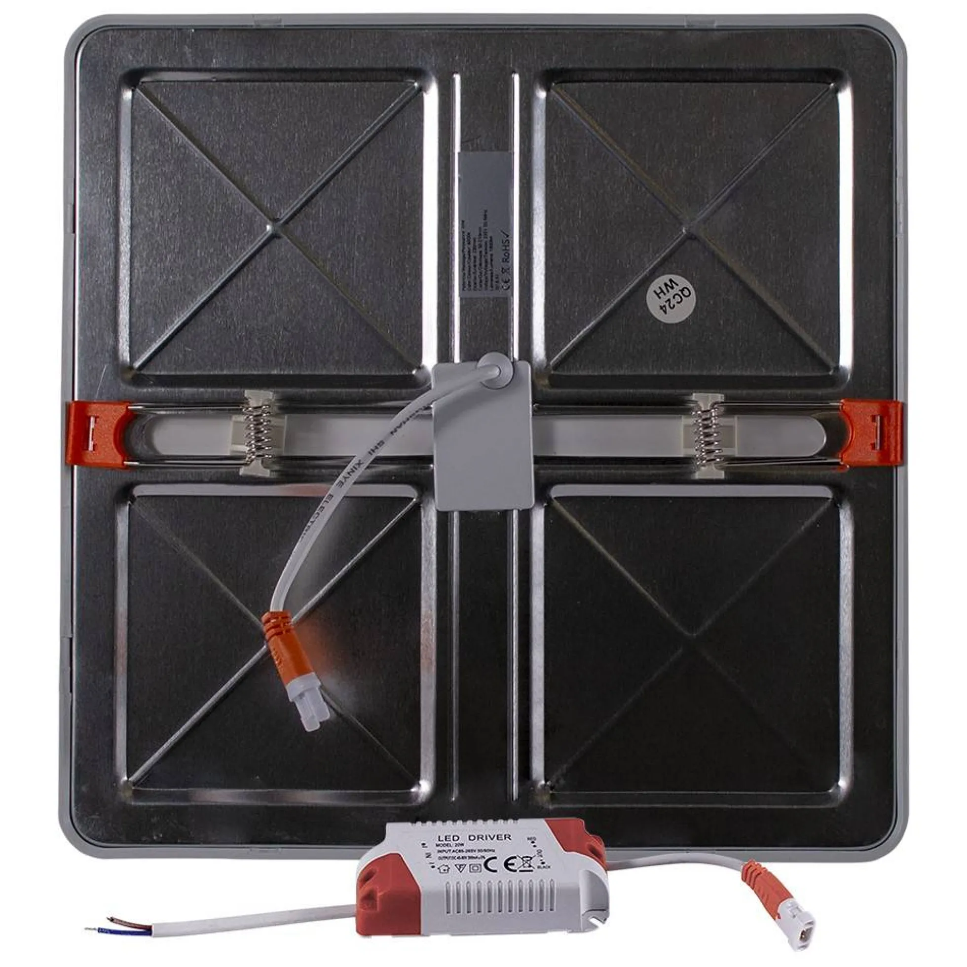 Downlight LED cuadrado empotrable SLIM 20W - Diámetro ajustable