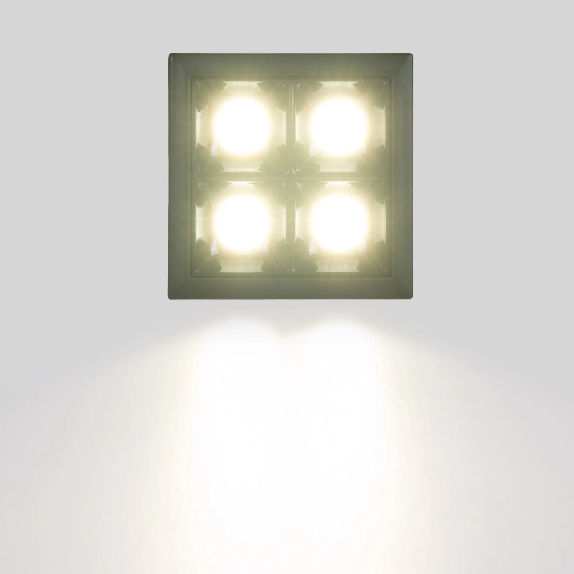 Downlight LED cuadrado empotrable 8W - Negro - 4 Focos - UGR18 - CRI90 - Chip OSRAM