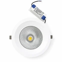 Downlight LED empotrable - Chip especial para moda y retail - 30W - Corte Ø200 mm - IP54 - UGR19