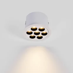 Downlight LED empotrable circular 12W - UGR18 - Corte Ø 70mm - Blanco
