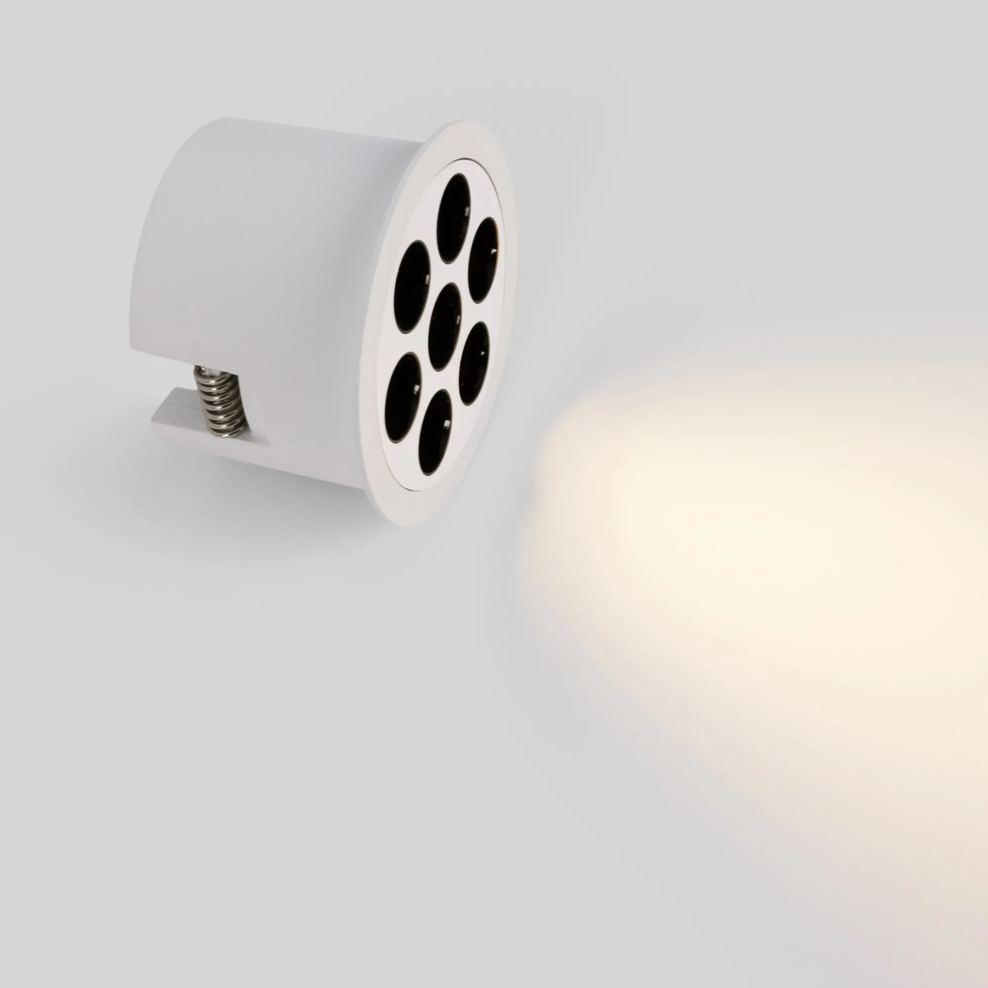 Downlight LED empotrable circular 12W - UGR18 - Corte Ø 70mm - Blanco