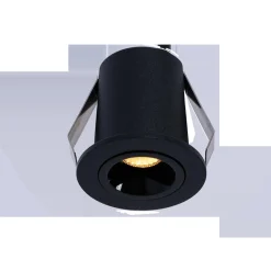 Downlight LED empotrable circular 2W - Chip Osram - UGR18 -  Corte Ø 25mm - Negro