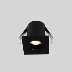 Downlight LED empotrable cuadrado 2W - Chip Osram - UGR18 -  Corte Ø 25mm - Negro