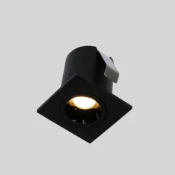 Downlight LED empotrable cuadrado 2W - Chip Osram - UGR18 -  Corte Ø 25mm - Negro