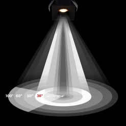 Downlight LED empotrable cuadrado 2W - Chip Osram - UGR18 -  Corte Ø 25mm - Negro