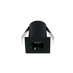 Downlight LED empotrable cuadrado 2W - Chip Osram - UGR18 -  Corte Ø 25mm - Negro