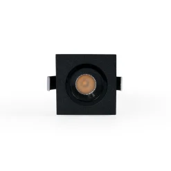 Downlight LED empotrable cuadrado 2W - Chip Osram - UGR18 -  Corte Ø 25mm - Negro