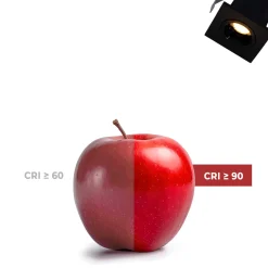 Downlight LED empotrable cuadrado 2W - Chip Osram - UGR18 -  Corte Ø 25mm - Negro