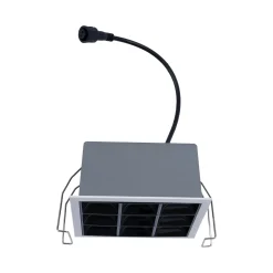 Downlight LED Empotrable CuadradoAntideslumbrante - Marco Blanco - 18W - 9 Focos - UGR18 - CRI90 - Chip OSRAM