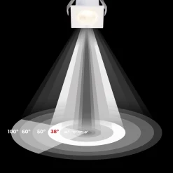 Downlight LED empotrable cuadrado 2W - Chip Osram - UGR18 -  Corte Ø 25mm - Blanco