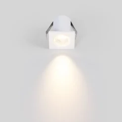 Downlight LED empotrable cuadrado 2W - Chip Osram - UGR18 -  Corte Ø 25mm - Blanco