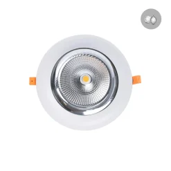 Downlight LED especial para joyerías - 40W - Driver Philips - Corte Ø210 mm