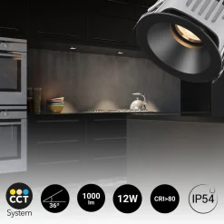 Downlight LED exterior 12W - CCT - Chip OSRAM - Driver PHILIPS - Corte Ø 75mm - IP54