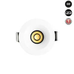 Downlight LED exterior 6W - CCT - Chip OSRAM - Driver PHILIPS - Corte Ø 55mm - IP54