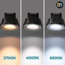 Downlight LED exterior 6W - CCT - Chip OSRAM - Driver PHILIPS - Corte Ø 55mm - IP54