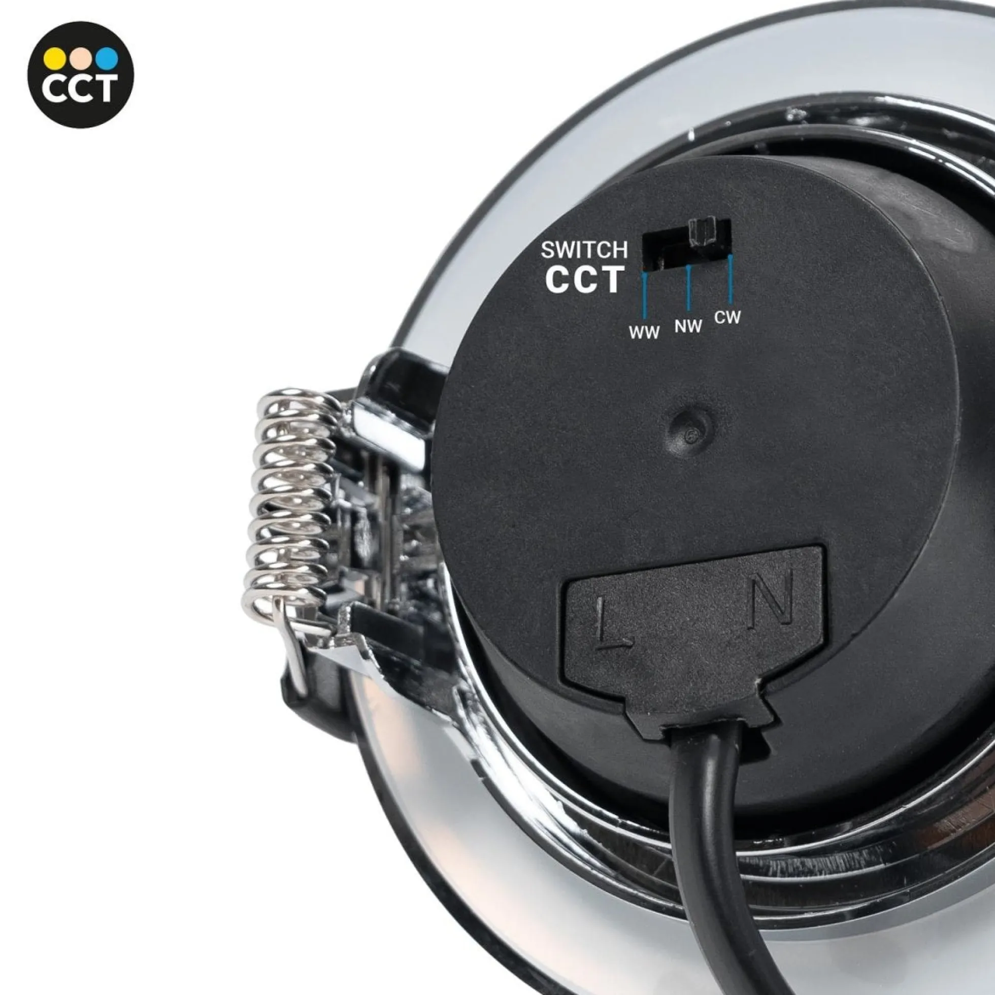 Downlight LED interior - 7W - CCT - DIMABLE TRIAC - 630lm - Corte Ø 70mm - IP20