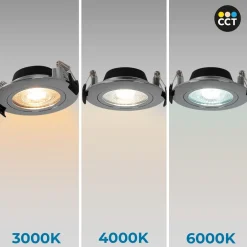 Downlight LED interior - 7W - CCT - DIMABLE TRIAC - 630lm - Corte Ø 70mm - IP20