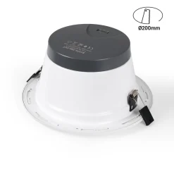 Downlight LED IP44 potencia ajustable 20W/25W/30W - CCT - 100lm/W - Corte Ø 200mm