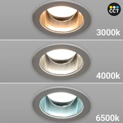 Downlight LED IP44 potencia ajustable 10W/15W/20W - CCT - 100lm/W - Corte Ø 150mm