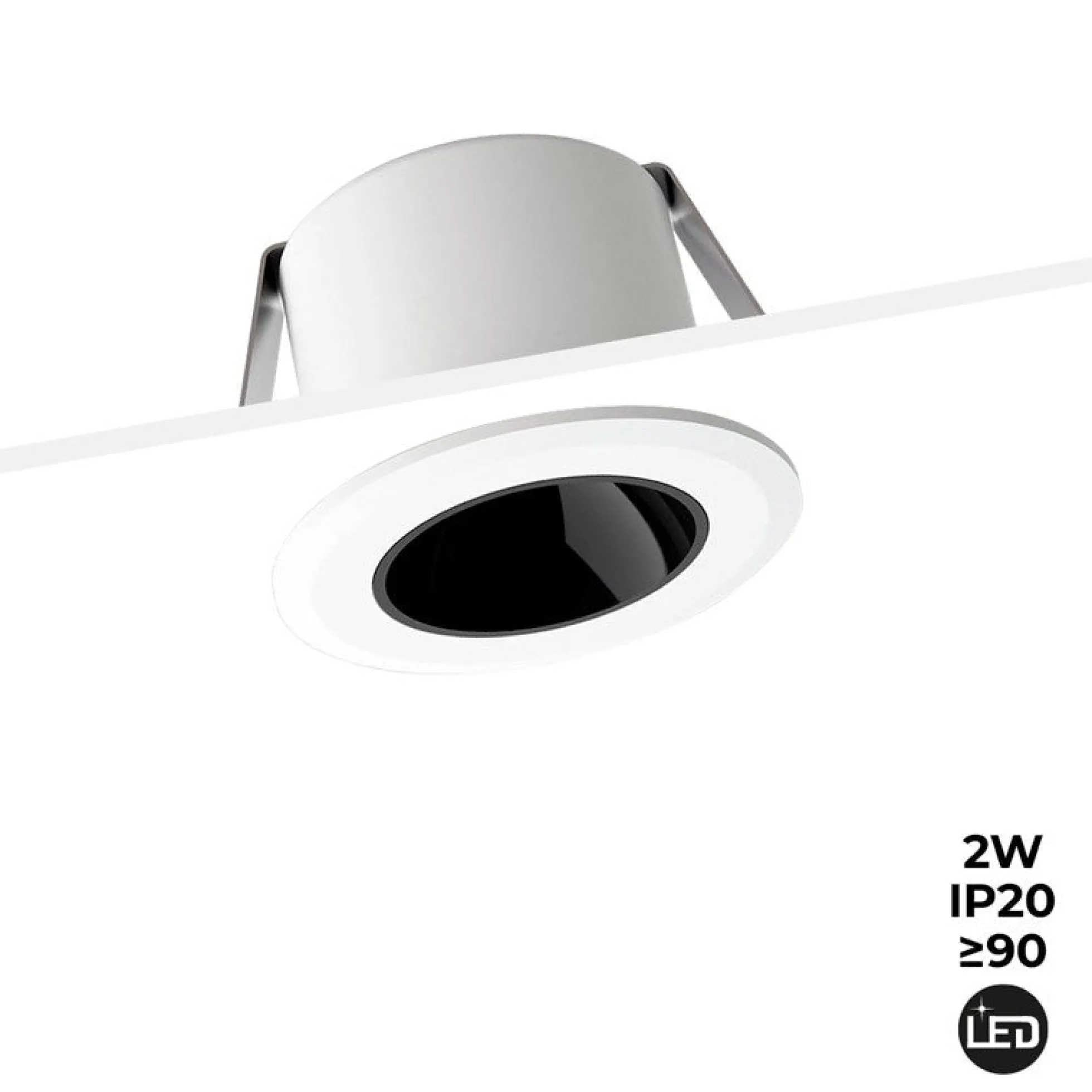 Downlight LED Mini 2W - Chip OSRAM - Bajo UGR - CRI 90 - Ø 30mm